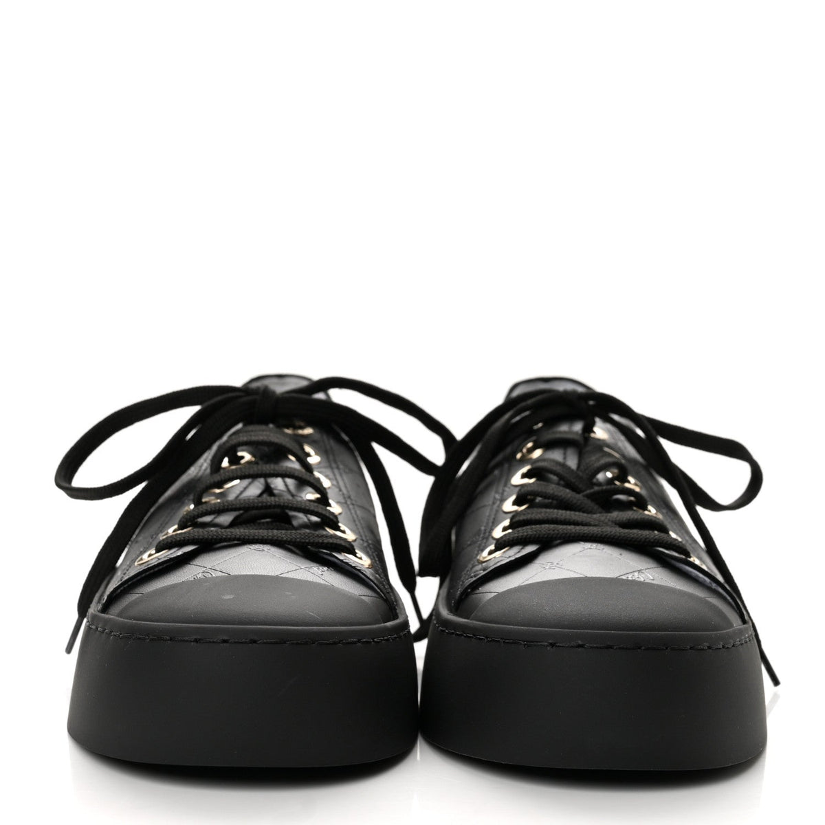 Chanel Lambskin Printed Logo Women's Shoes