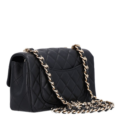 Mini Quilted Lambskin Flap Shoulder Bag - Tan
