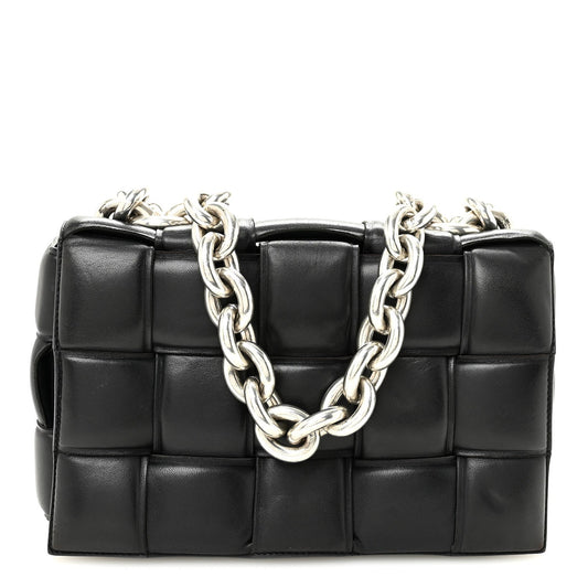Maxi Lambskin Crossbody Bag - Black