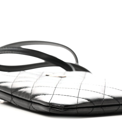 Quilted Lambskin Crossbody Bag - Black