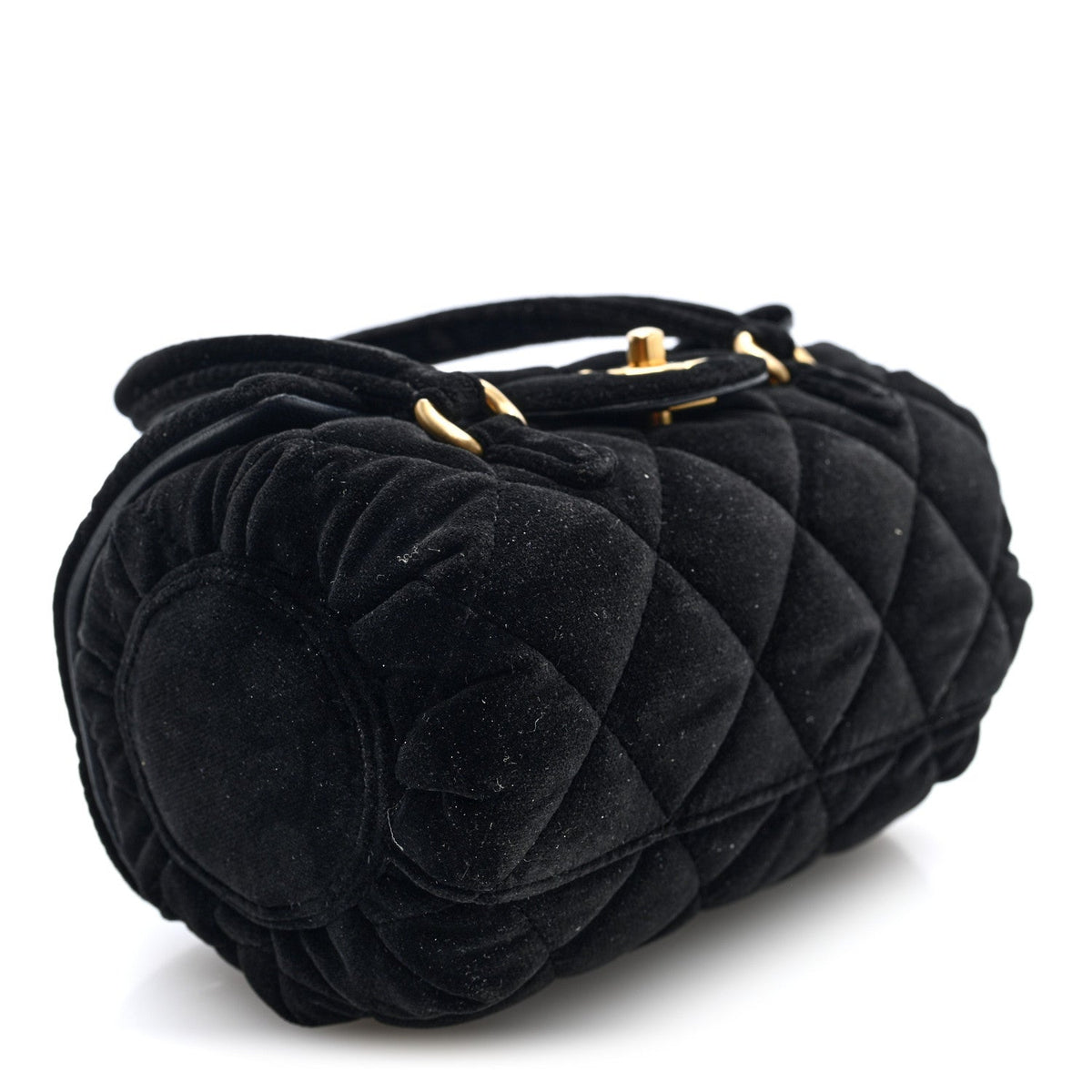 Mini Quilted Flap Shoulder Bag - Black