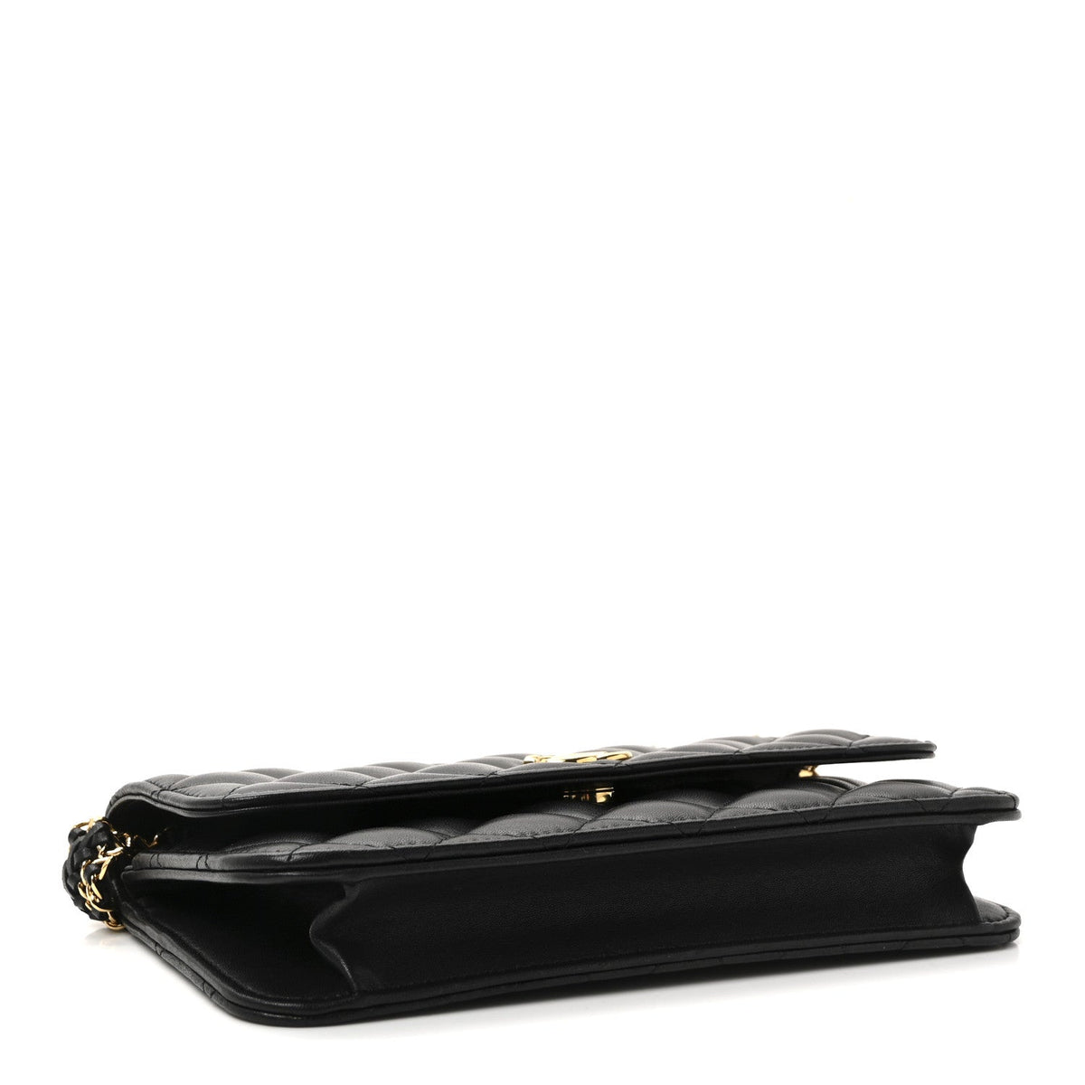 Quilted Lambskin Clutch Bag - Black