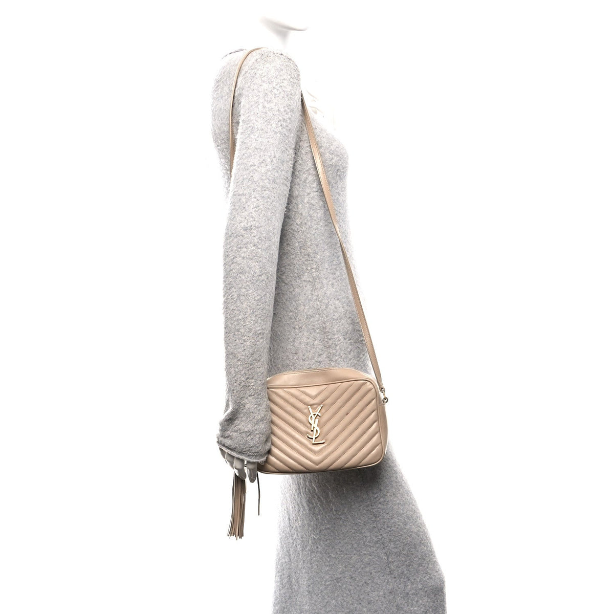 Calfskin Crossbody Bag - Beige