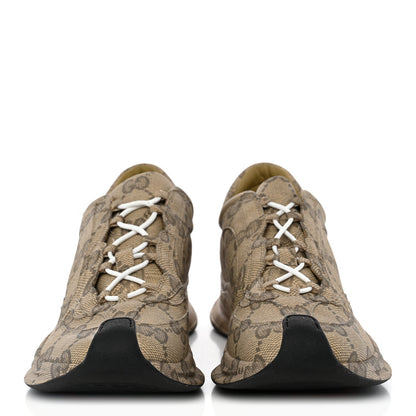 Gucci Plume Calfskin Men's Run Sneakers 11.5 Beige Ebony