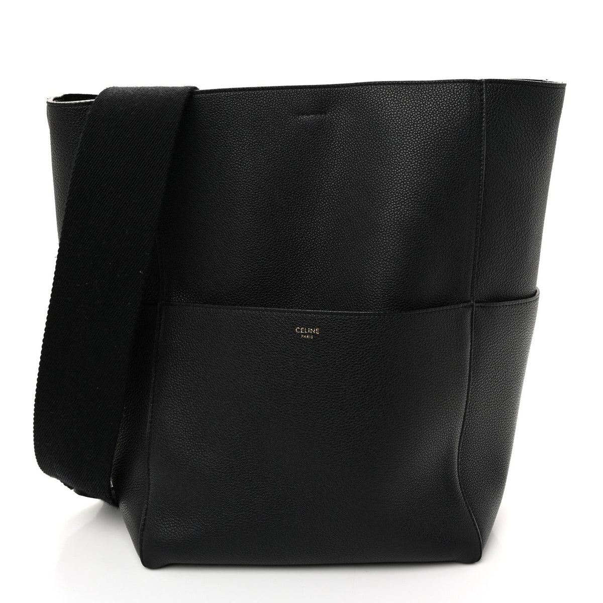 Calfskin Bucket Bag - Black