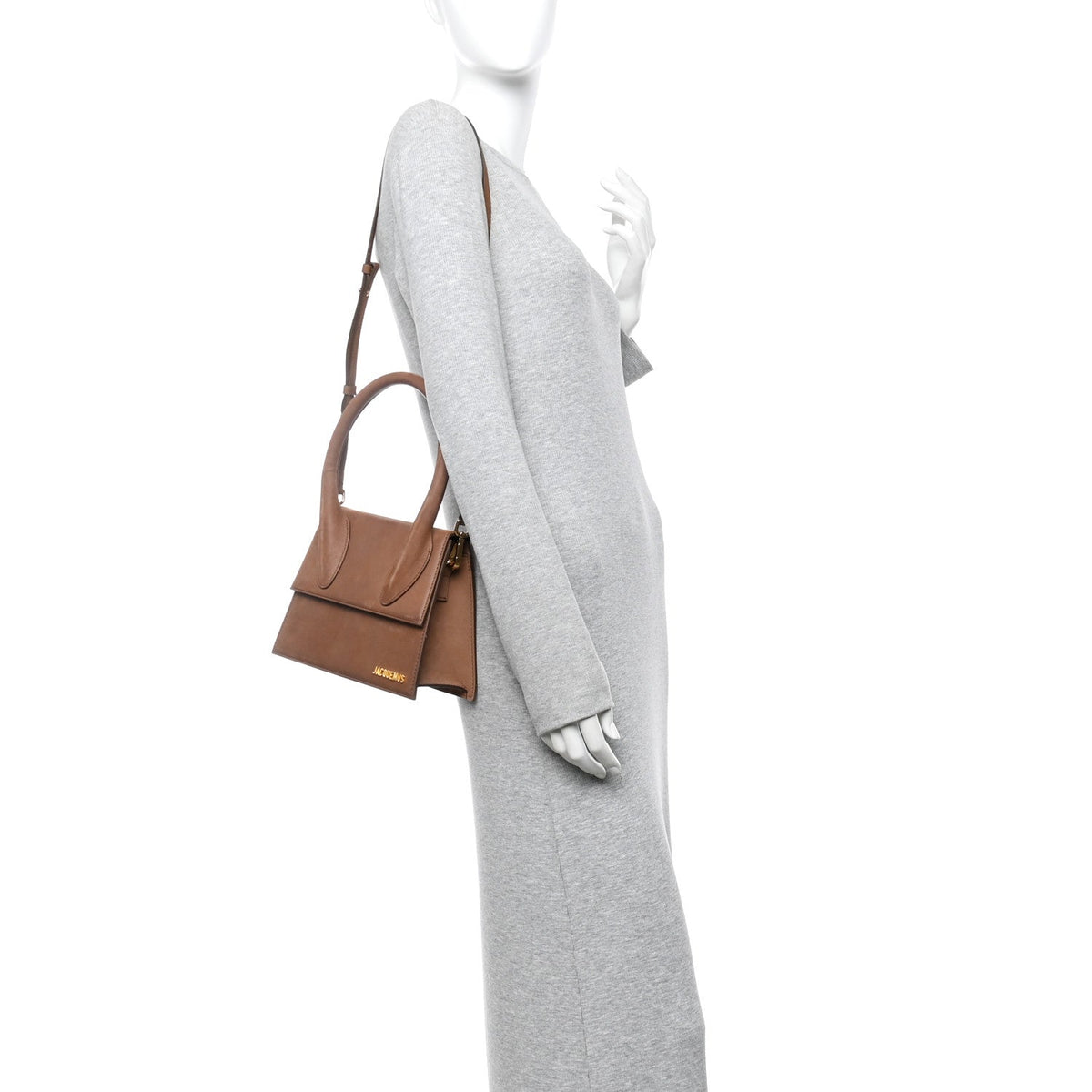Suede Handbag - Brown