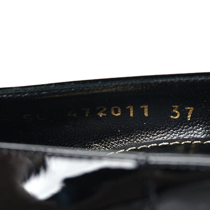 Saint Laurent Patent Women's Opyum 110 Pumps 37 Black
