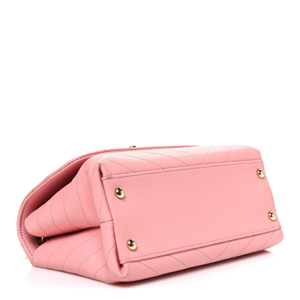 Small Calfskin Flap Shoulder Bag - Pink