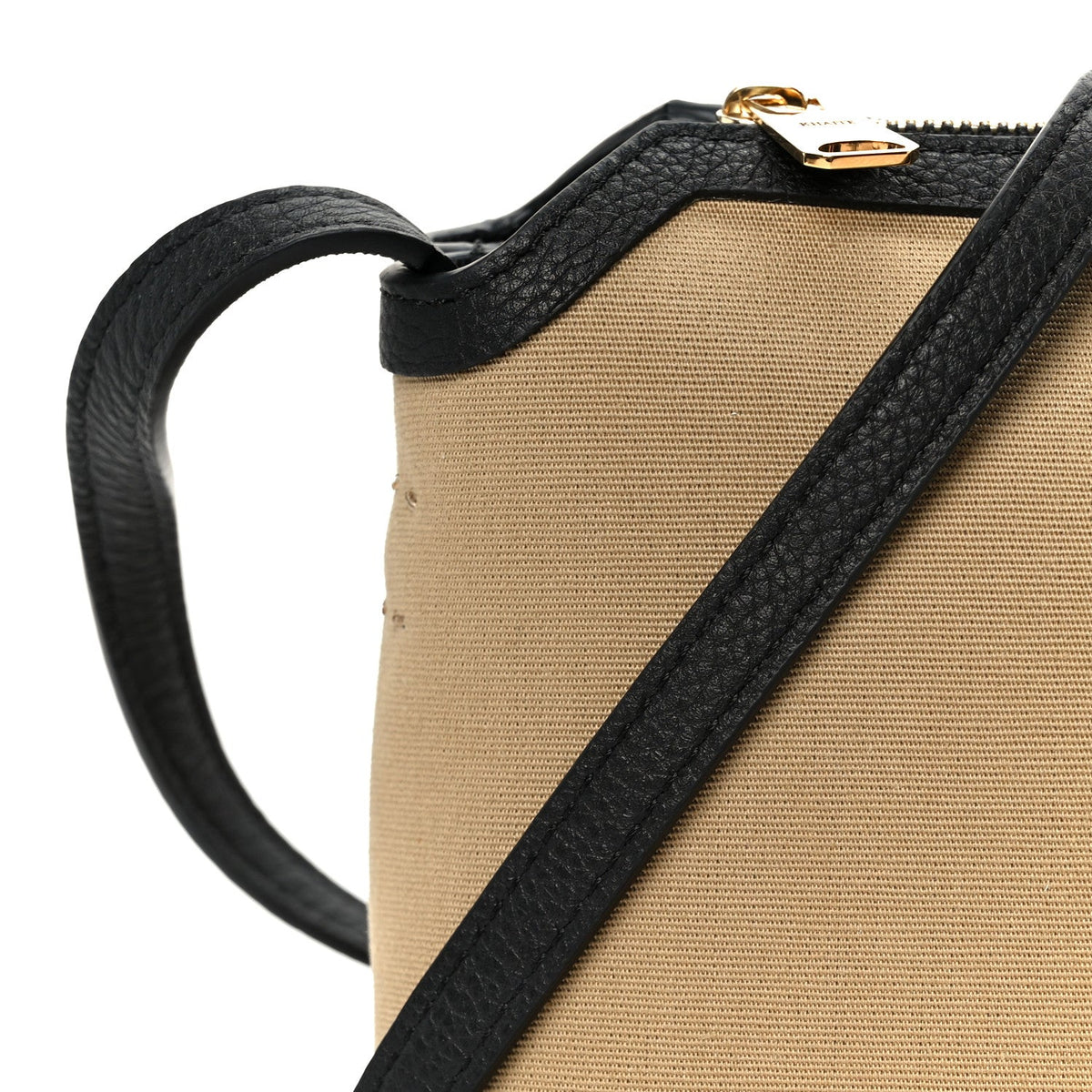 Medium Calfskin Canvas Crossbody Bag - Black