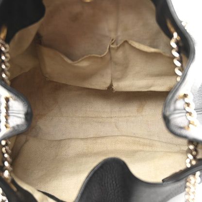 Medium Calfskin Shoulder Bag - Black