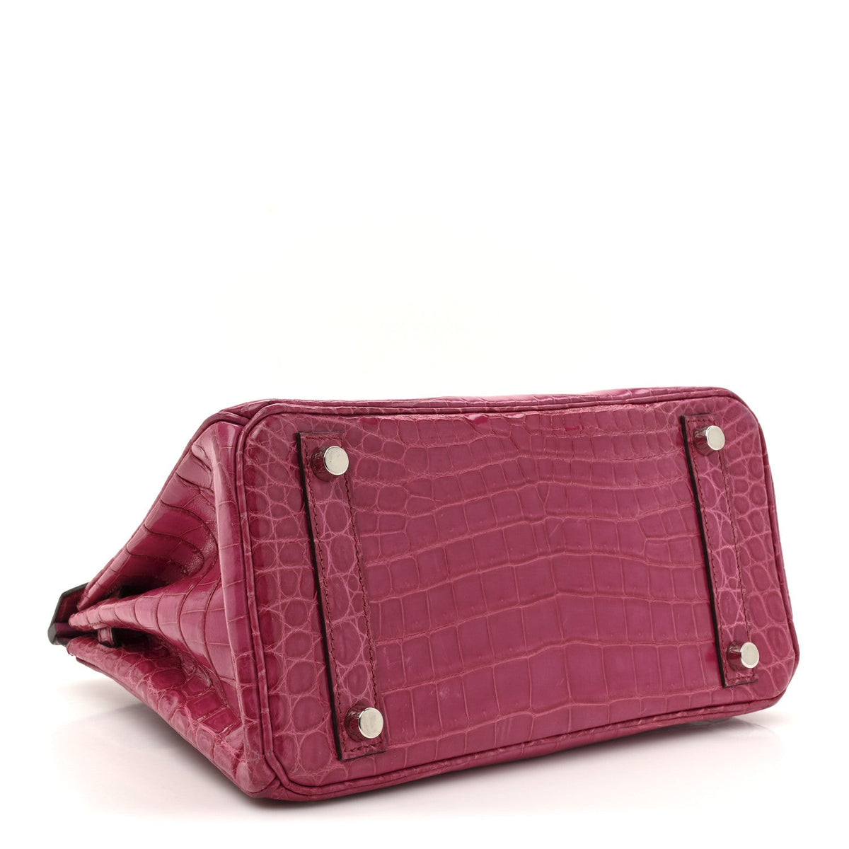 Shiny Niloticus Crocodile Birkin 25 Rose Handbag