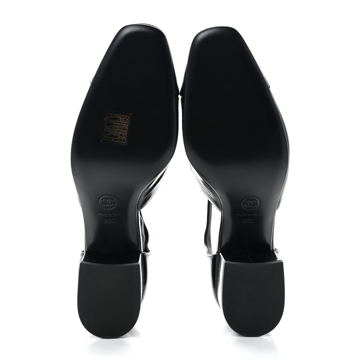 Chanel Glazed Crinkled Calfskin CC Cap Toe Mary Janes Women's Shoes