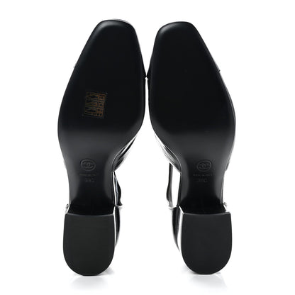 Chanel Glazed Crinkled Calfskin CC Cap Toe Mary Janes Women's Shoes