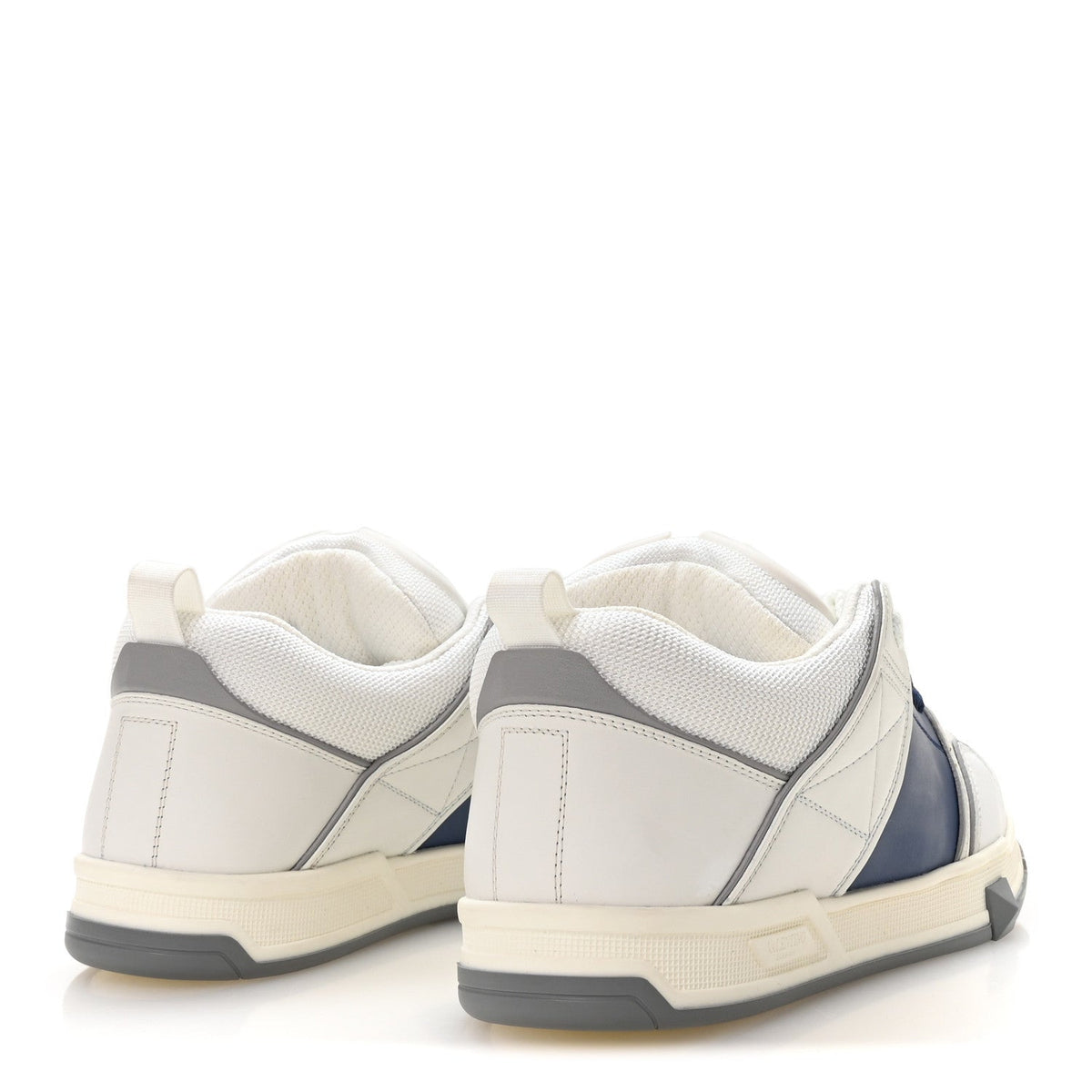 Valentino Garavani Calfskin Men's Open Skate Sneakers 40 White Blue