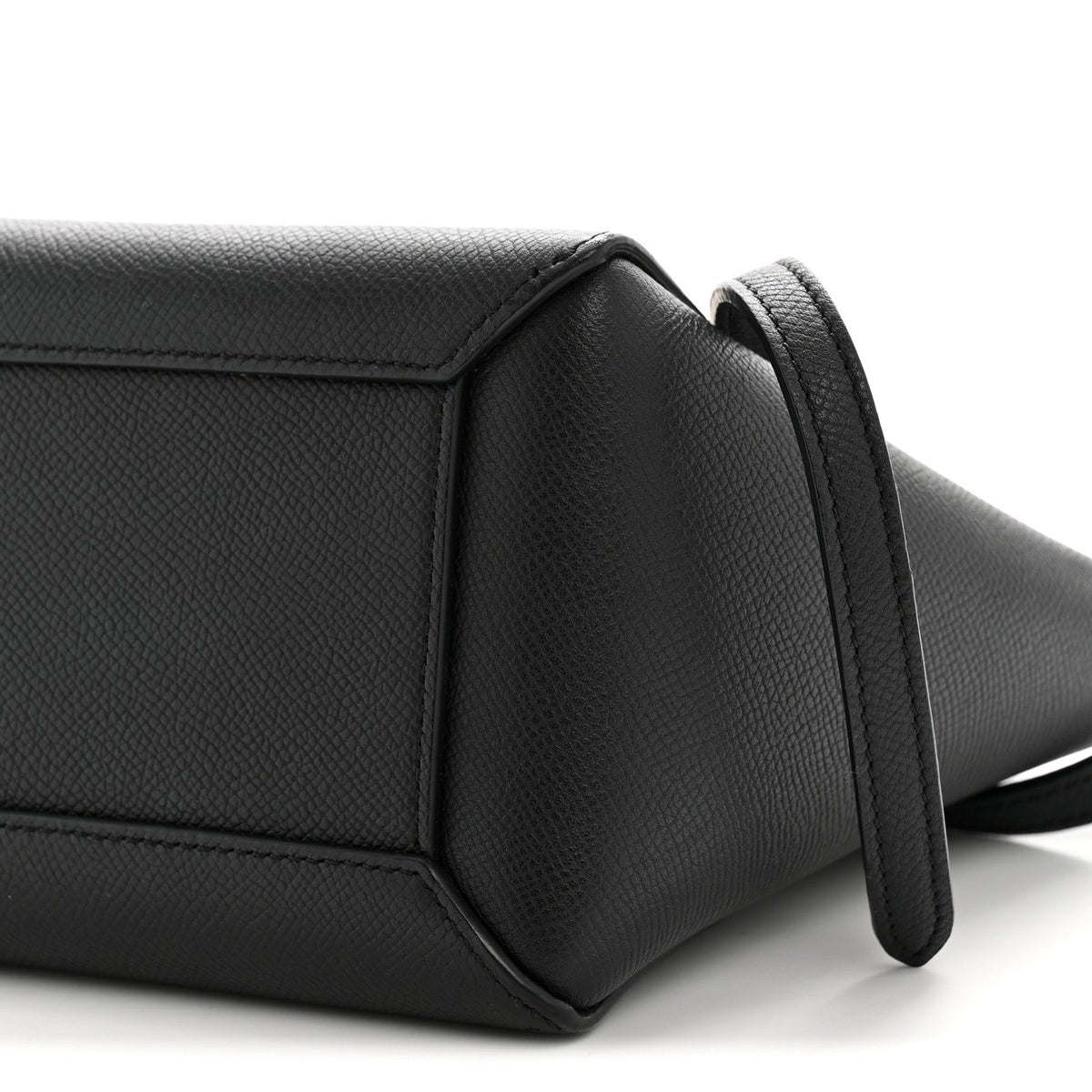 Nano Calfskin Belt Bag - Black