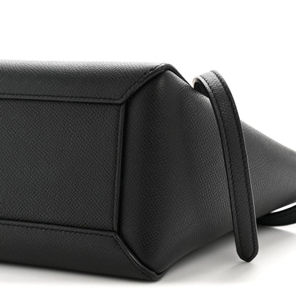 Nano Calfskin Belt Bag - Black