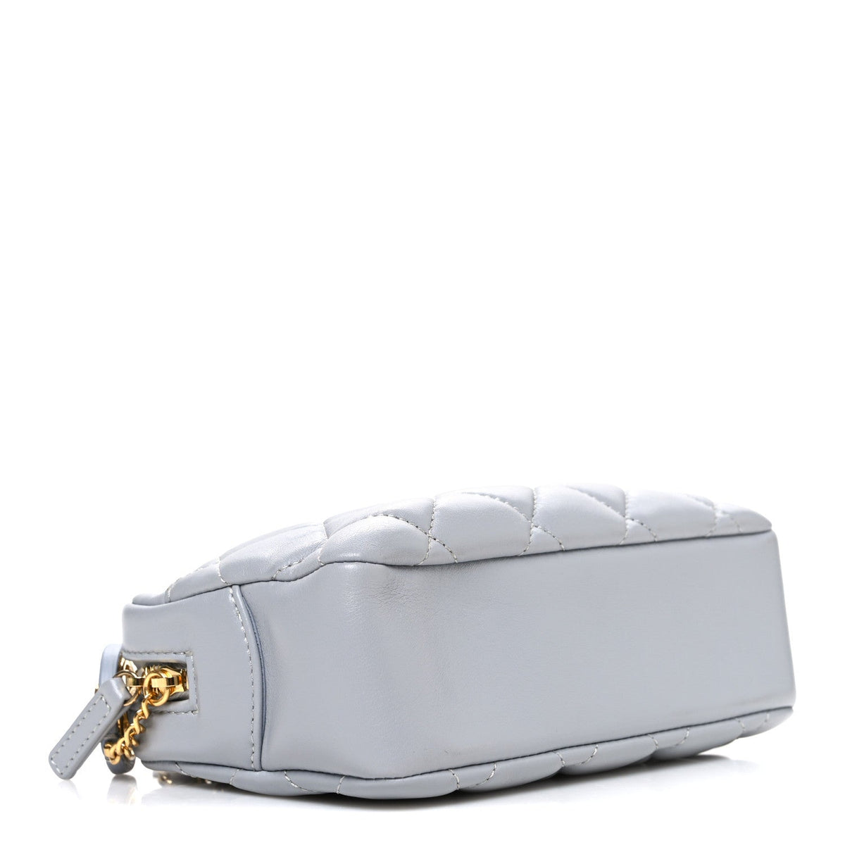 Mini Quilted Lambskin Handbag - Grey