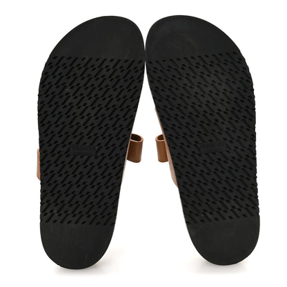 Hermes Calfskin Women's Chypre Sandals Naturel