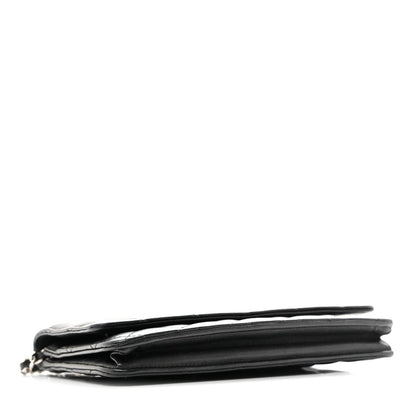 Quilted Lambskin Wallet Bag - Black