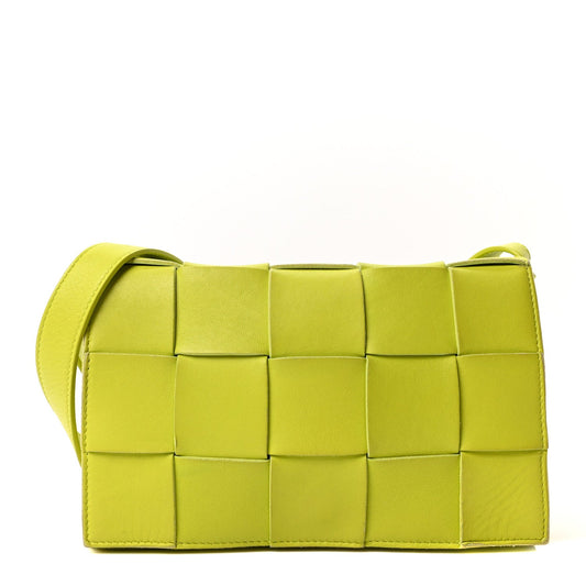 Maxi Lambskin Crossbody Bag - Acid Kiwi