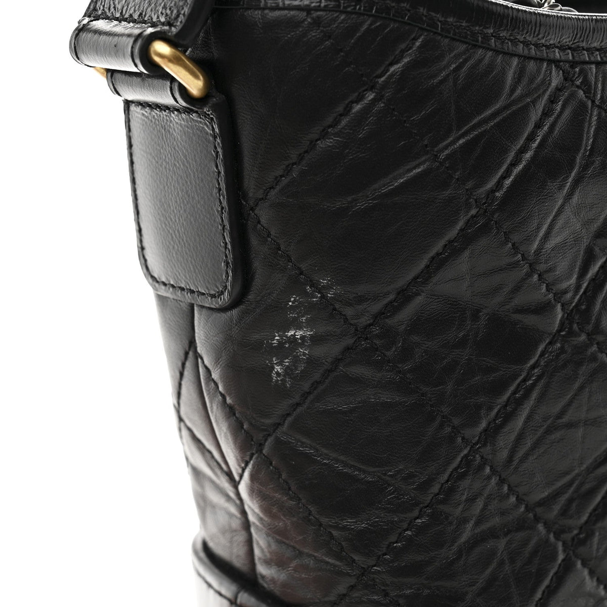 Medium Quilted Calfskin Hobo Bag - Black