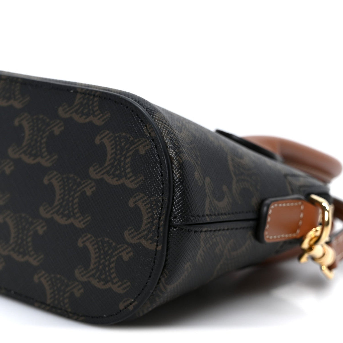 Mini Calfskin Canvas Handbag - Tan