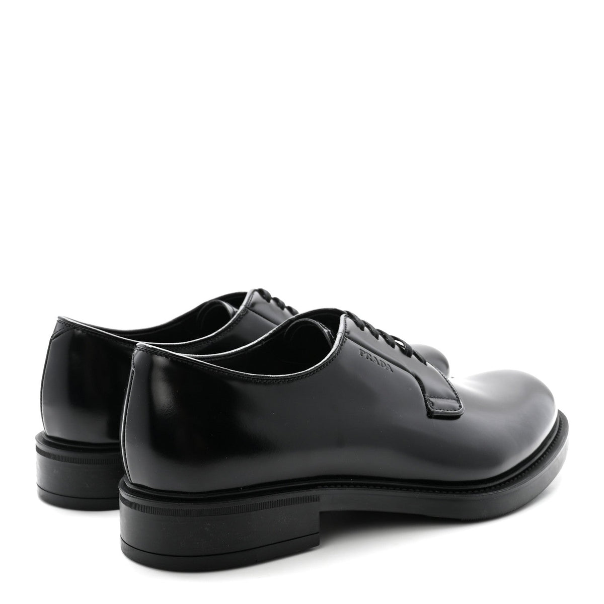 Prada Spazzolato Men's Derby Loafers 7.5 Black