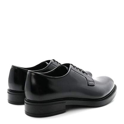 Prada Spazzolato Men's Derby Loafers 7.5 Black