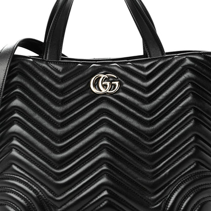 Medium Lambskin Tote Bag - Black