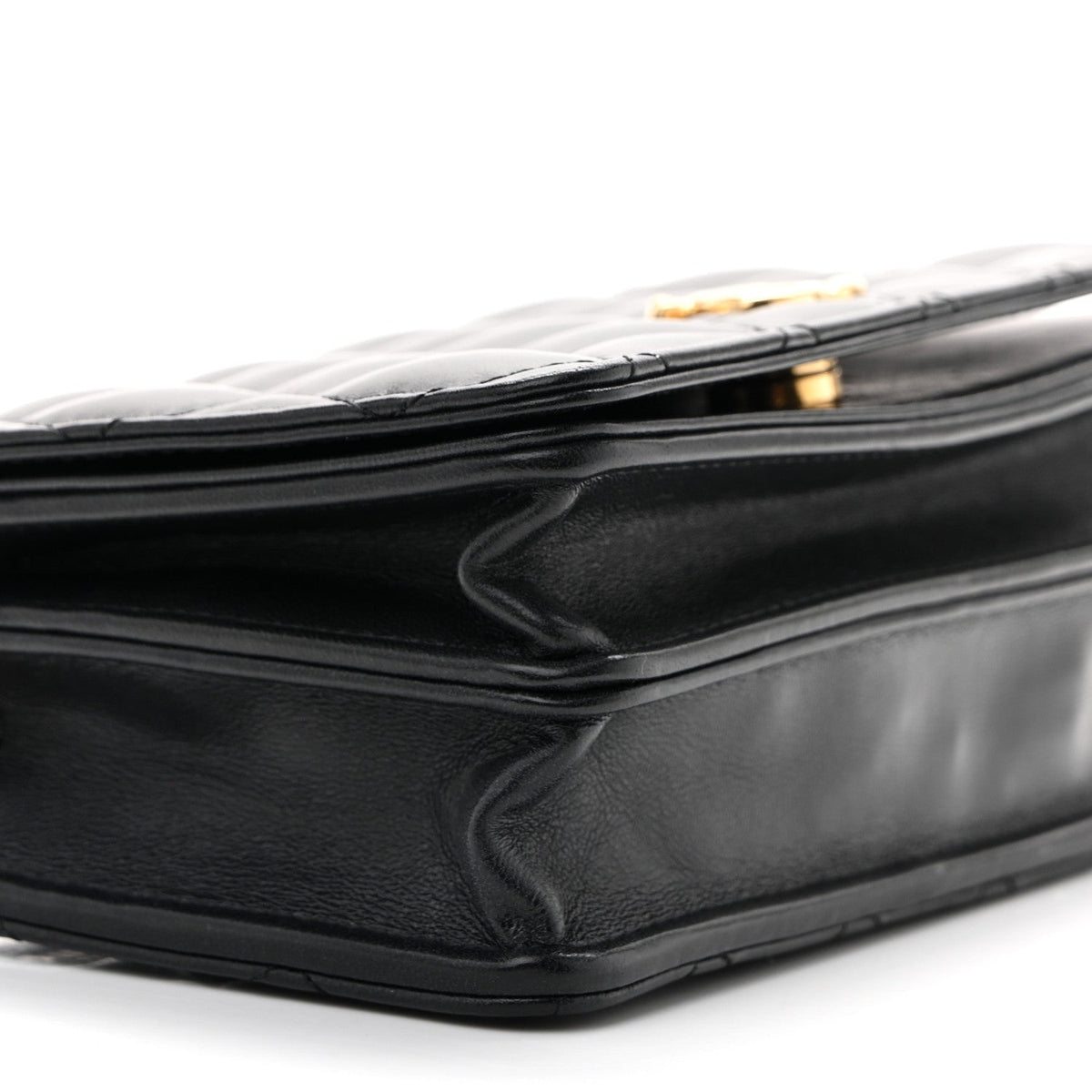 Mini Quilted Lambskin Wallet Bag - Black