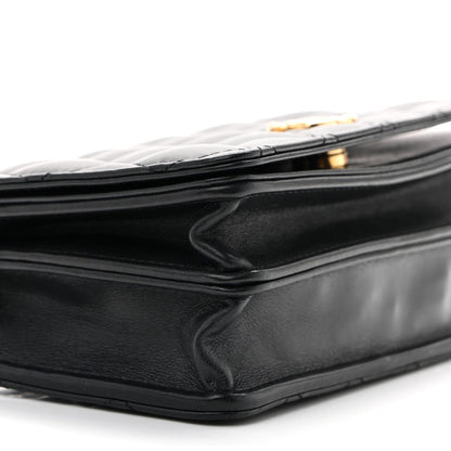 Mini Quilted Lambskin Wallet Bag - Black