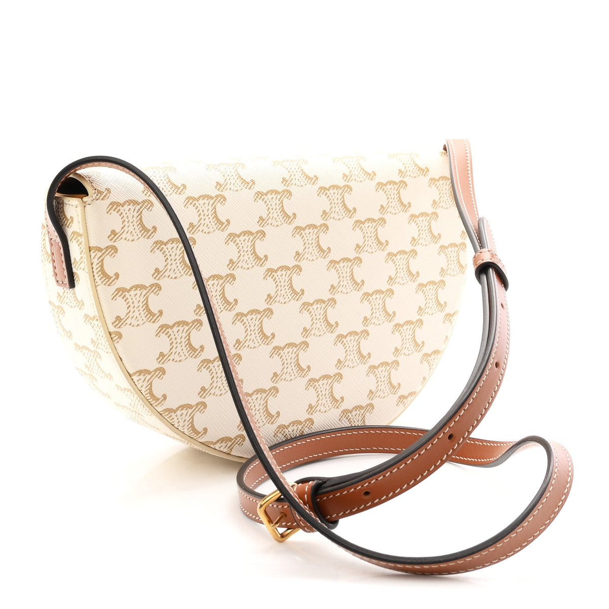 Calfskin Canvas Handbag - White