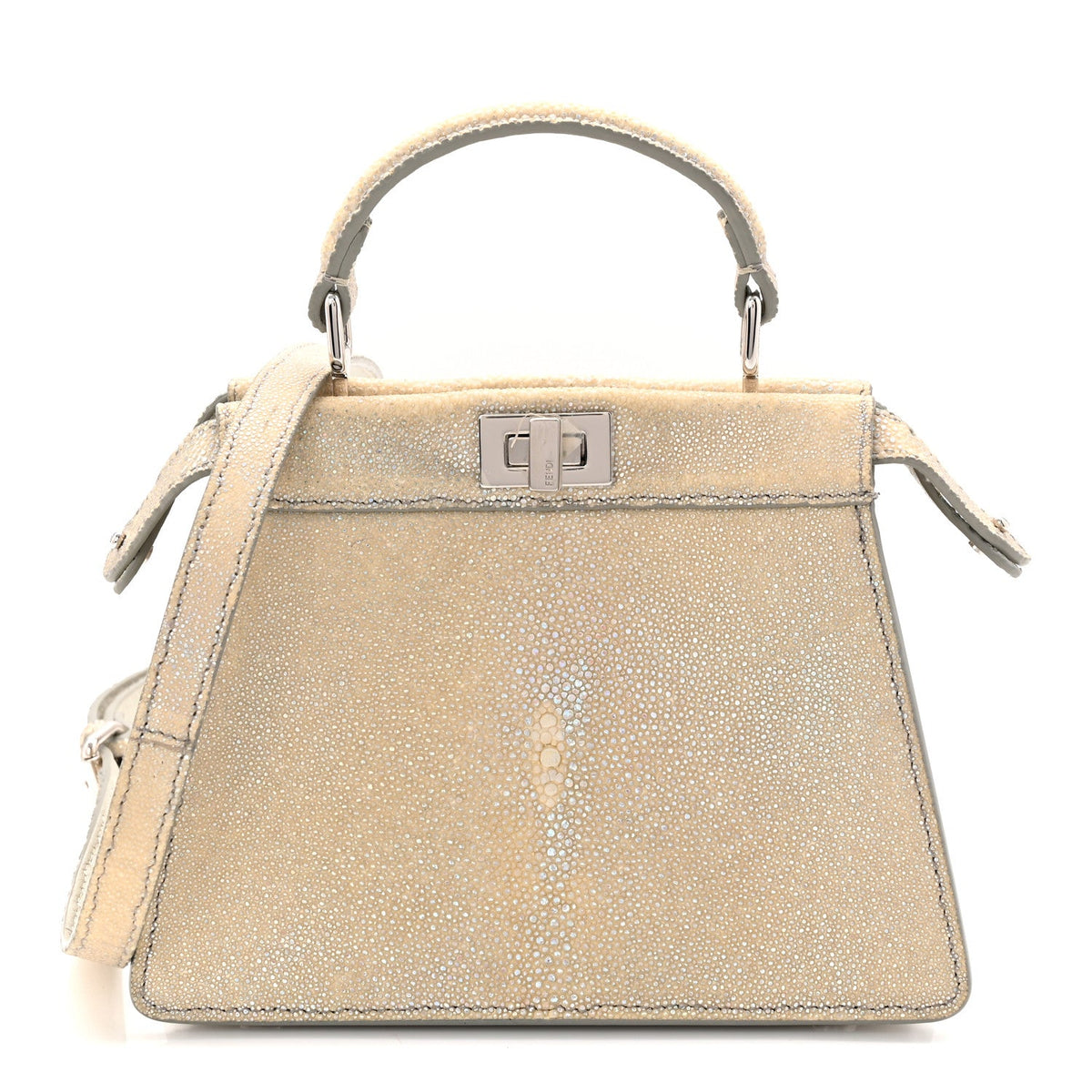 Nappa Satchel Bag - Gray