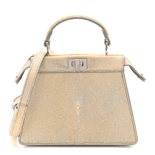 Nappa Satchel Bag - Gray