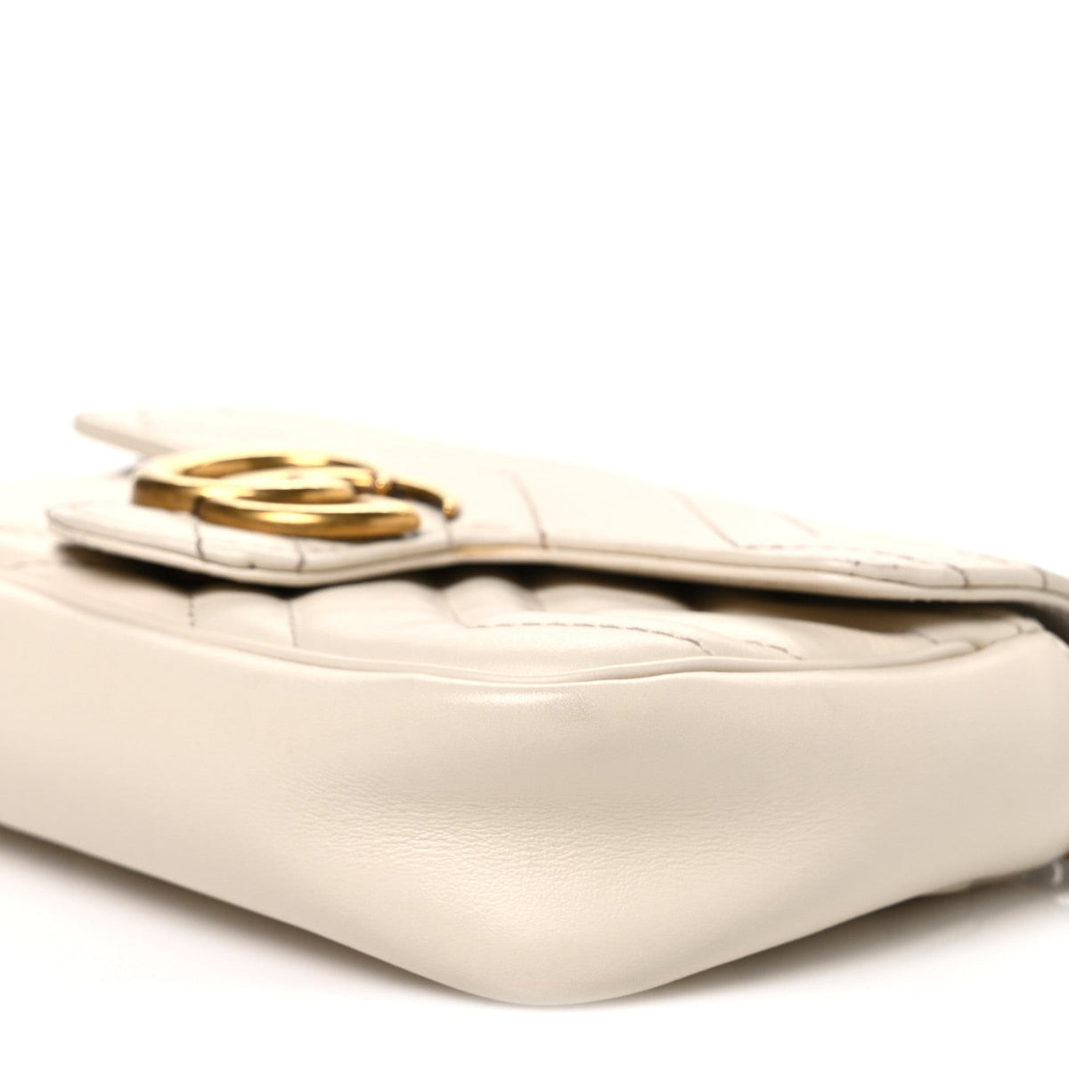 Mini Calfskin Shoulder Bag - White