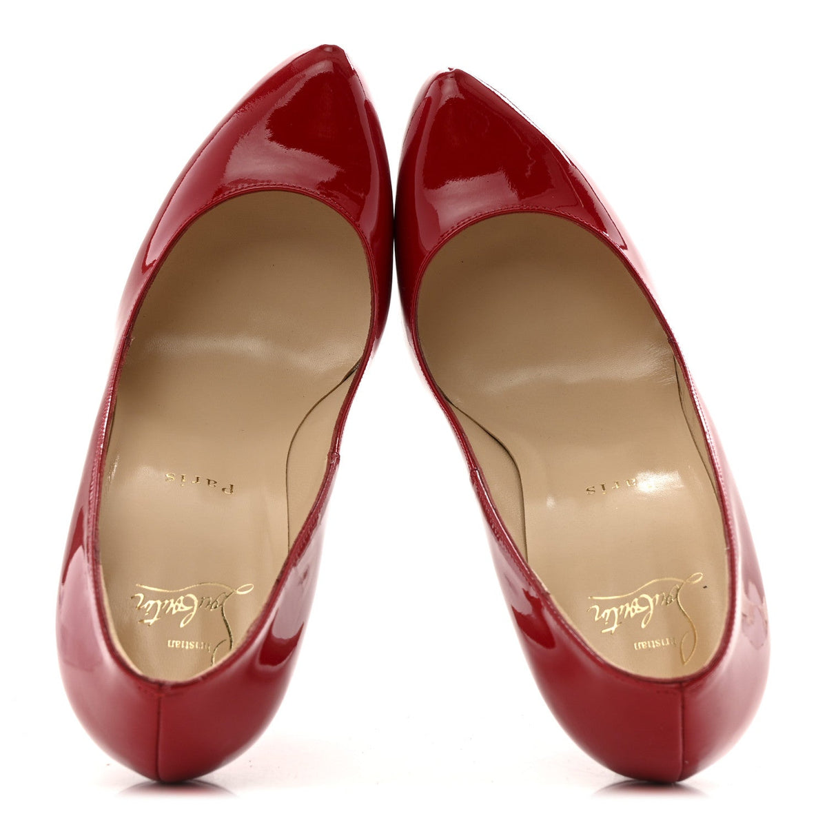 Christian Louboutin Patent Women's Rolando 120 Pumps 39 Loubi Red