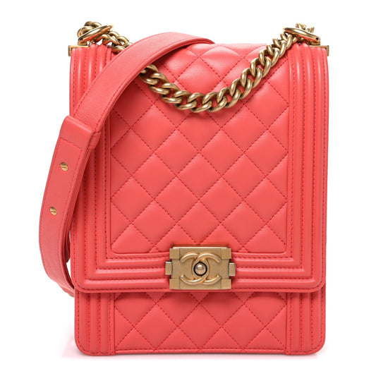 Quilted Calfskin Flap Shoulder Bag