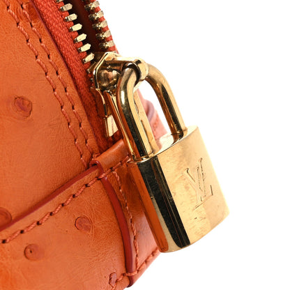 Ostrich Alma Bb Piment Handbag