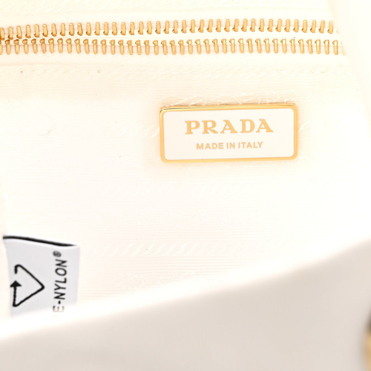 Small Nylon Bucket Bag - White