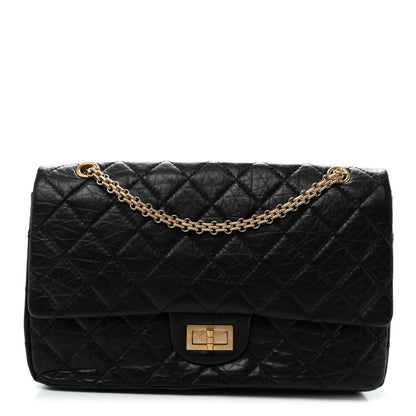 Quilted Calfskin Flap Shoulder Bag - Black