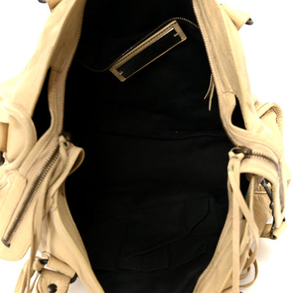Agneau Classic Hardware City Dune Handbag