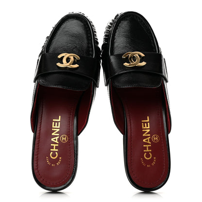 Chanel Shiny Crumpled Lambskin CC Women's Shoes