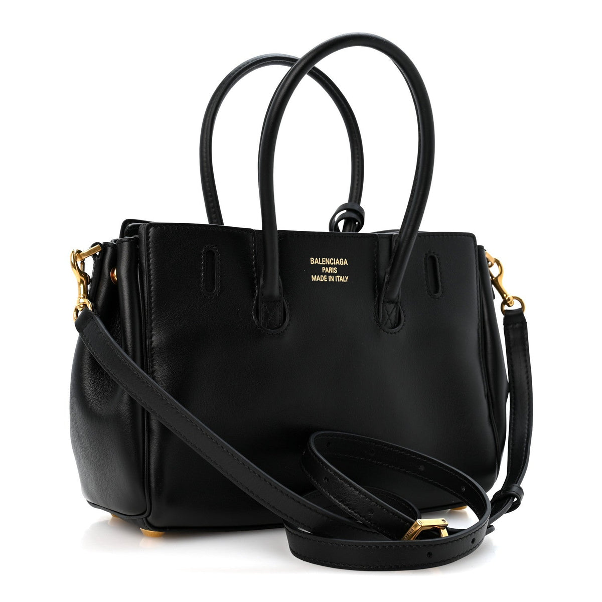 Mini Calfskin Handbag - Black