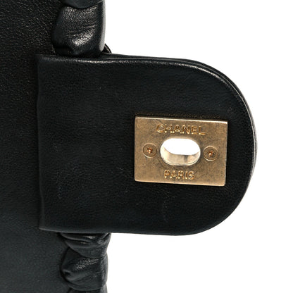 Mini Calfskin Flap Shoulder Bag - Black