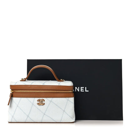 Quilted Calfskin Handbag - Blue