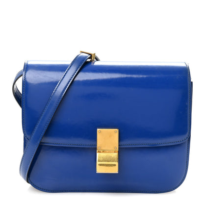 Medium Calfskin Flap Shoulder Bag - Blue