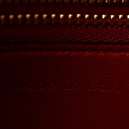 Small Calfskin Flap Shoulder Bag - Red