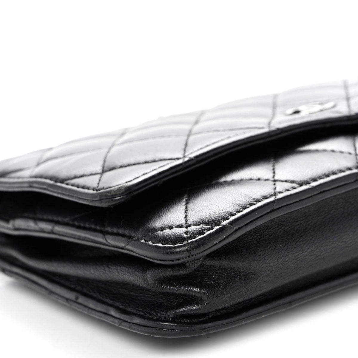 Quilted Lambskin Wallet Bag - Black
