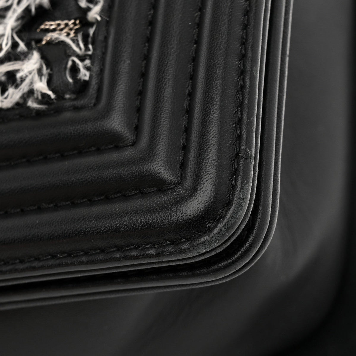 Medium Calfskin Flap Shoulder Bag - Black