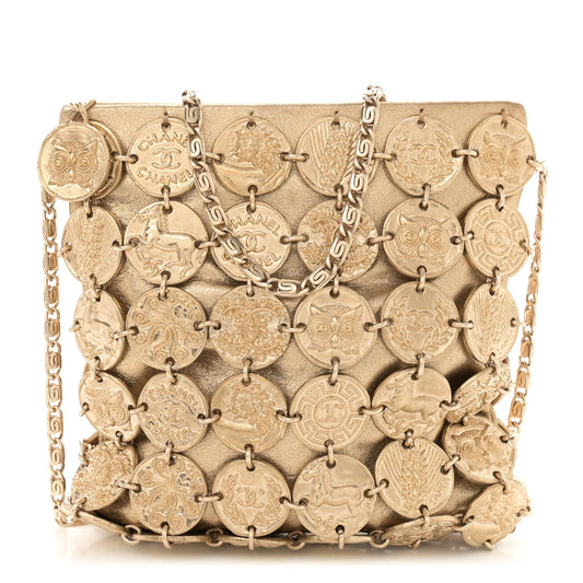 Calfskin Shoulder Bag - Gold